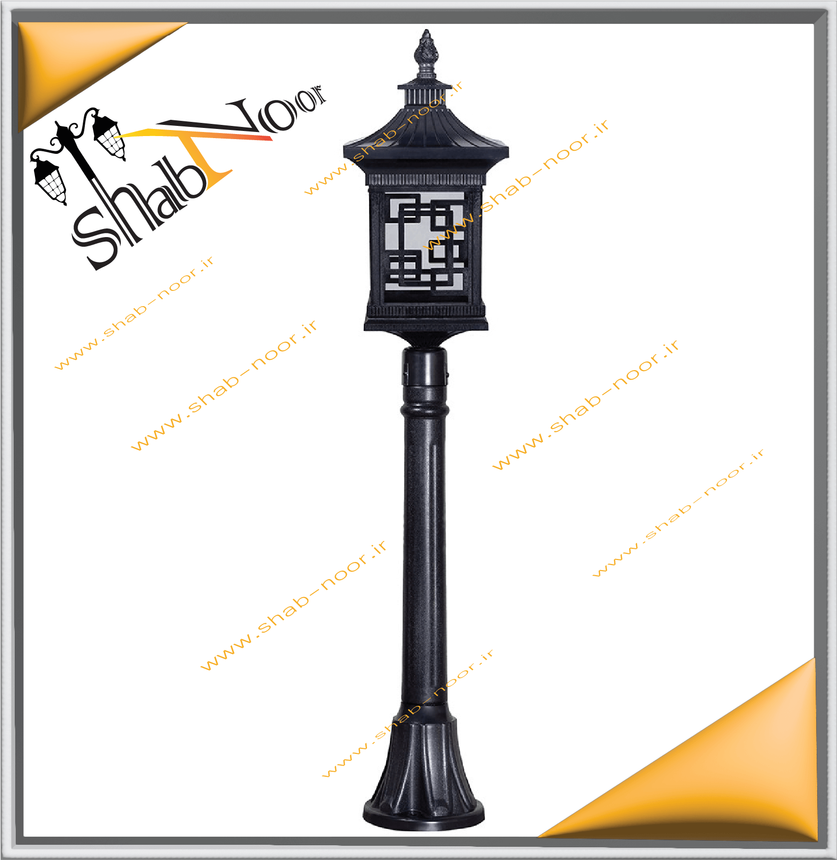 چراغ پارکی ایستاده مدل تابیس رنگ مشکی