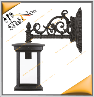 چراغ حیاطی مدل درتا دیواری با شاخه J