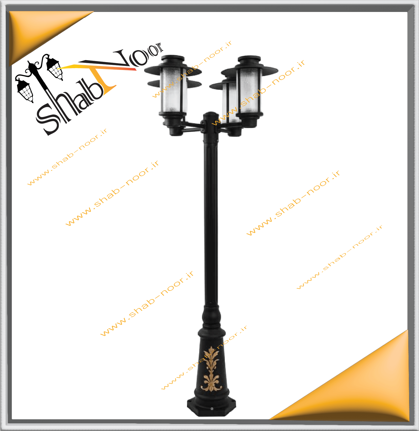 چراغ حیاطی چهار شعله مدل لوین